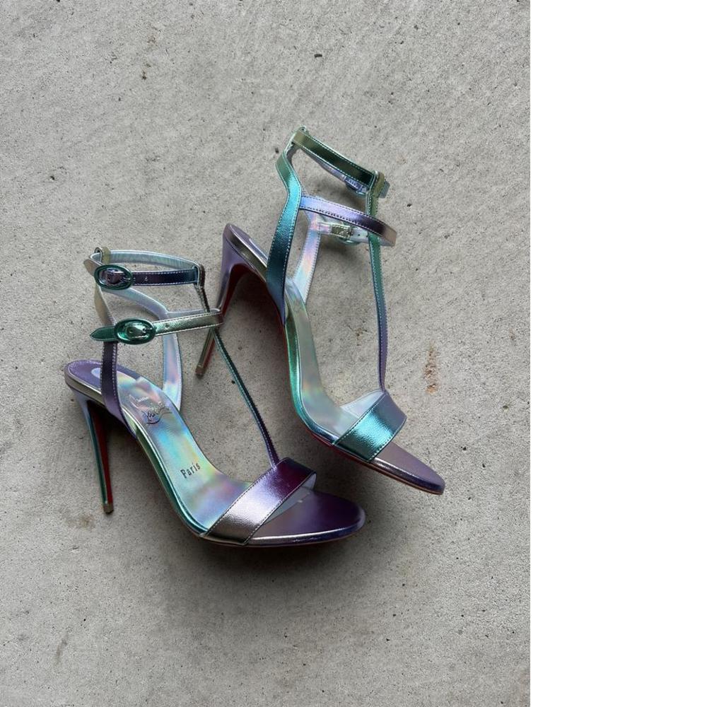 100mm Mara Gradient Ombre Unicorn Licorne AB Heels Sandals E560